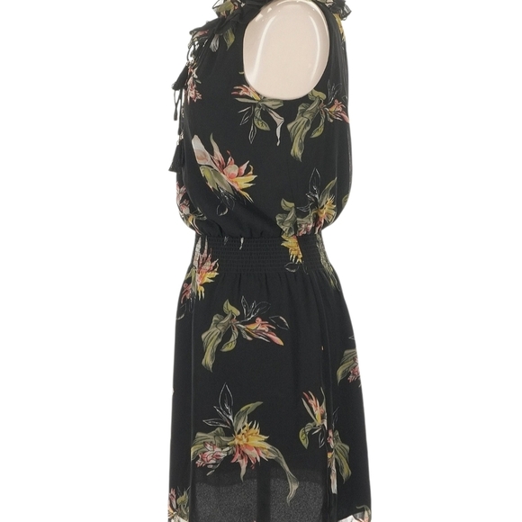 White House Black Market Black Floral Mini Dress - Picture 4 of 6